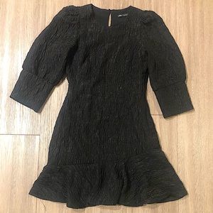 Zara textured black dress